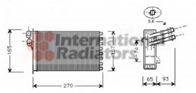 VAN WEZEL 58006173 -  Теплообменник, отопление салона